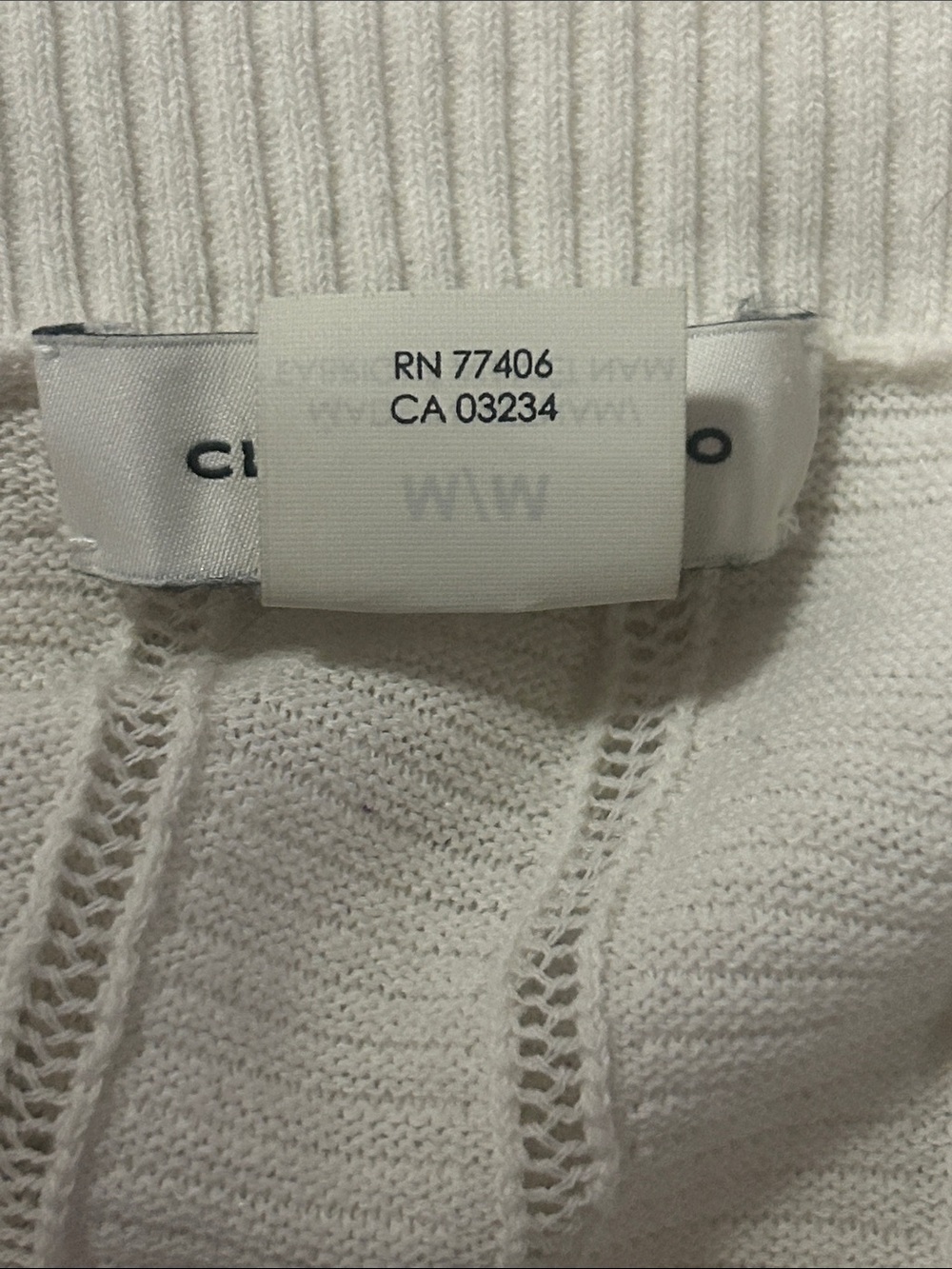 Club Monaco Off-White Ribbed Crewneck Sweater - Picture 5 of 5